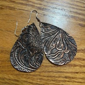 Handmade tooled earrings